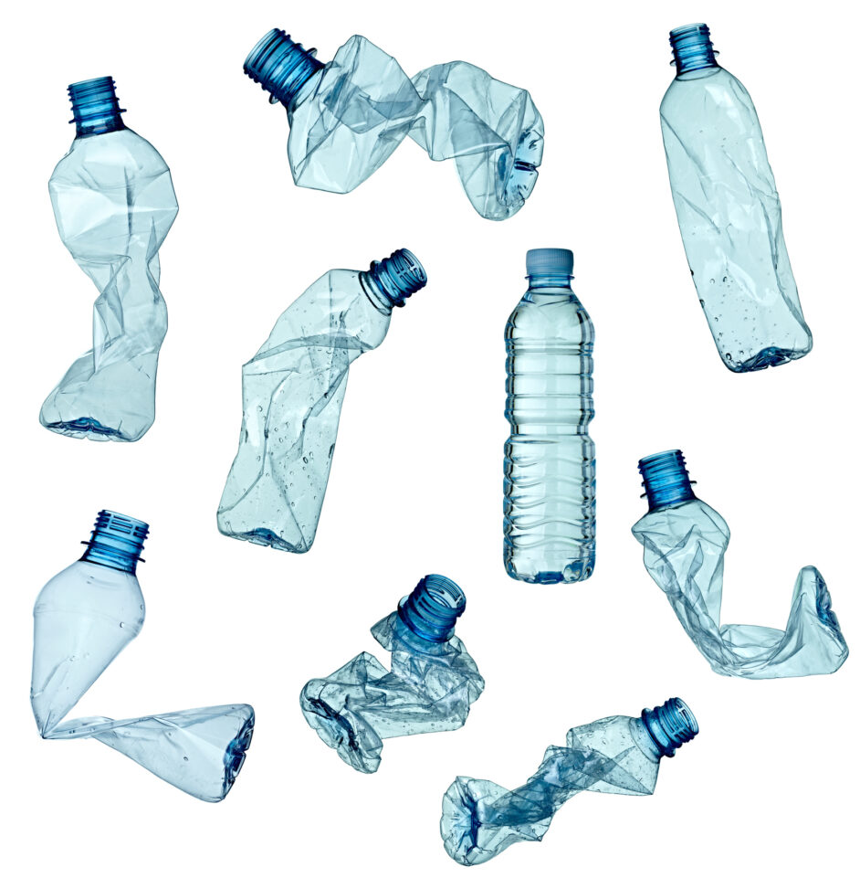 empty used water bottles